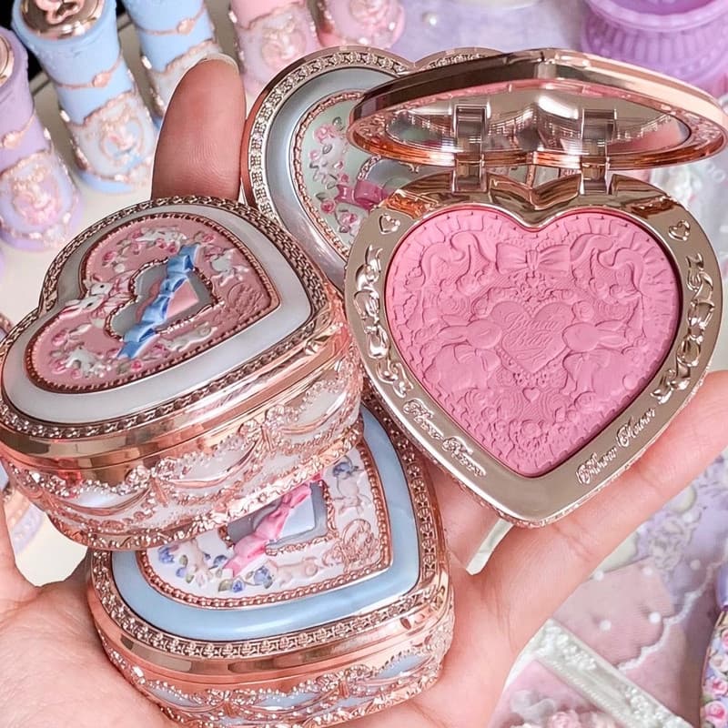 Flor Sabe Bonnie Garden Blush Em Relevo Liofilizado Coração Fosco Iluminando Maquiagem Para Bochechas