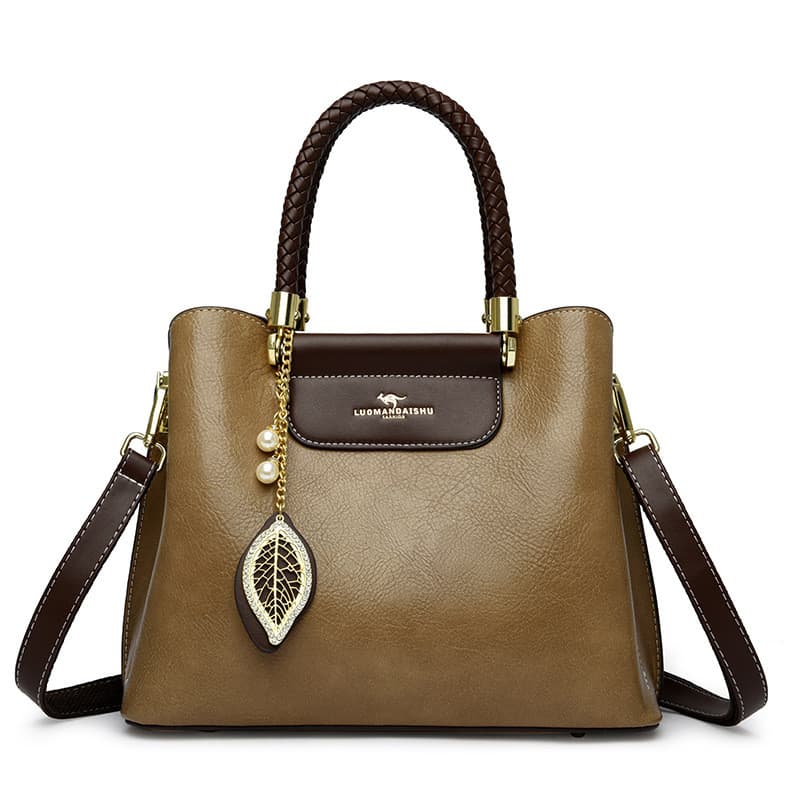 Novo estilo bolsa de ombro feminina bolsa mãe senhoras bolsa de ombro bolsa feminina comércio exterior feminino folha de