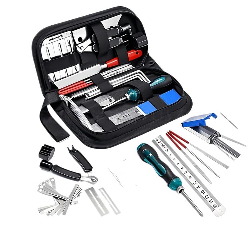Conjunto de ferramentas de reparo de guitarra 25 em 1 Ferramentas para Troca de Cordas e Reparo de Guitarra