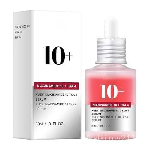 Sérum Niacinamida 10 + TXA 4, Ácido Hialurônico, Ácido Tranexâmico, Sérum Facial para Pele de Vidro, Clareador, Tez Radi