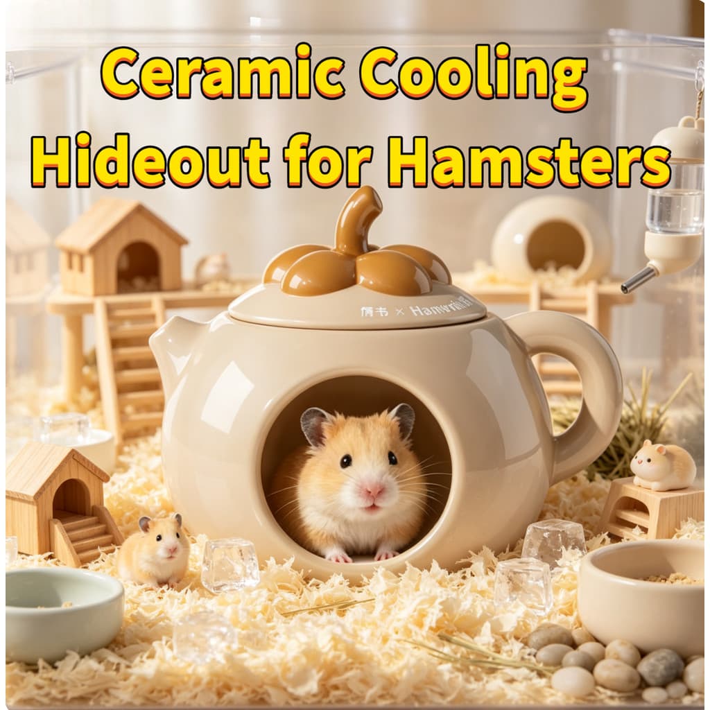 Ninho de Cerâmica para Hamster, Disponível para Todas as Estações, Caverna Refrescante de Verão para Hamster Sírio