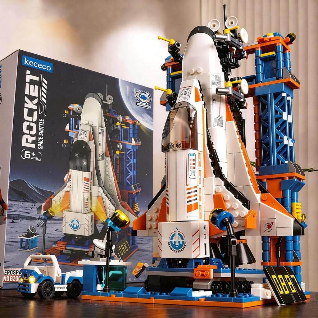 Nave Espacial de Exploração, Brinquedo de Blocos de Montar, Modelo Educacional de Ciência Intelectual para Crianças, Ade