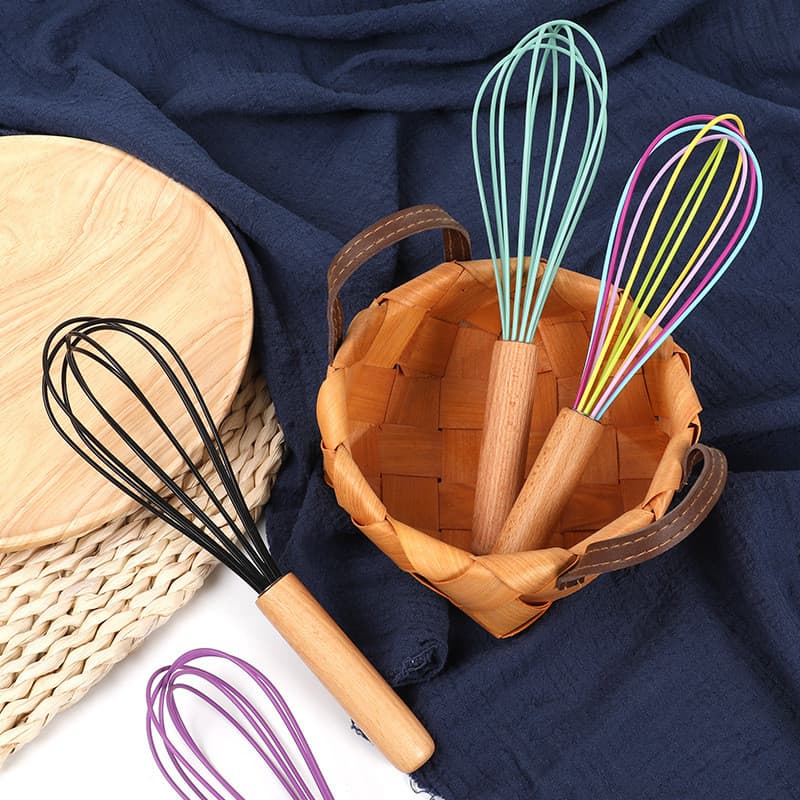Kenqu Shiduo Batedor de ovos Manual de Silicone de qualidade alimentar Creme doméstico Farinha de ovo Vara de agitação C