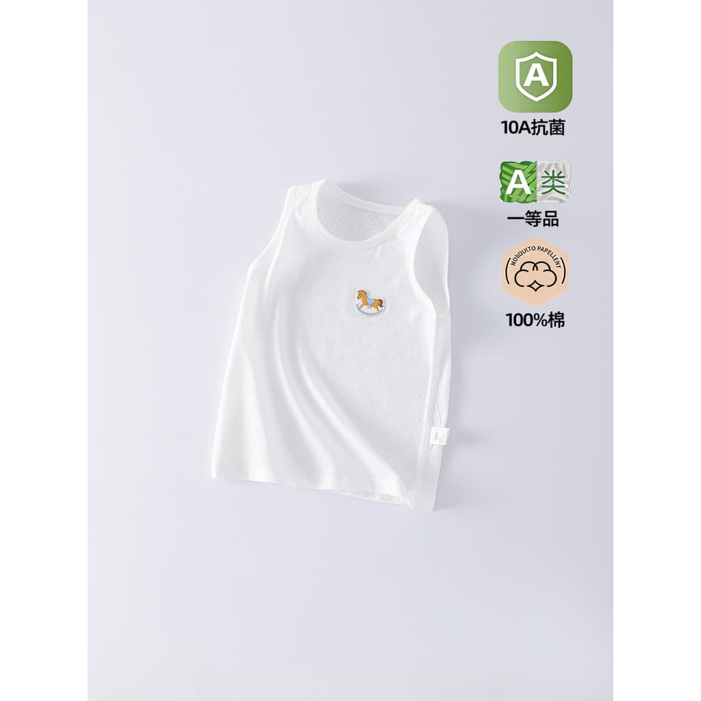 Colete infantil de algodão puro classe a meninos dormindo estilingue branco bebê verão estilo fino obstáculos roupas de