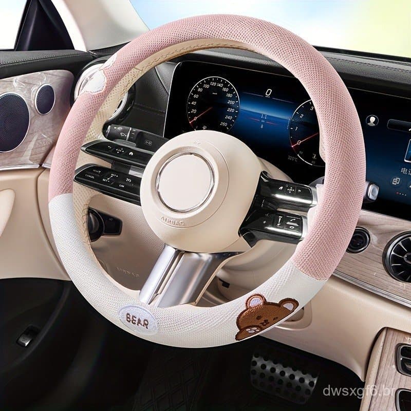 Capa de Volante de Carro Modelo Novo de 25 Anos, Capa de Volante Criativa e Estilosa com Urso Travesso, Bonita e Diverti