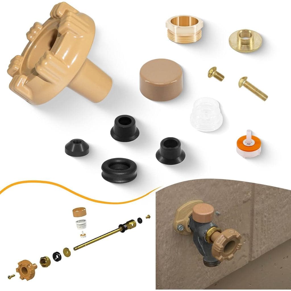 Kit de Reparação de Torneira Externa RK-19 com Alça de Metal Compatível com Torneira Woodford Modelo 19