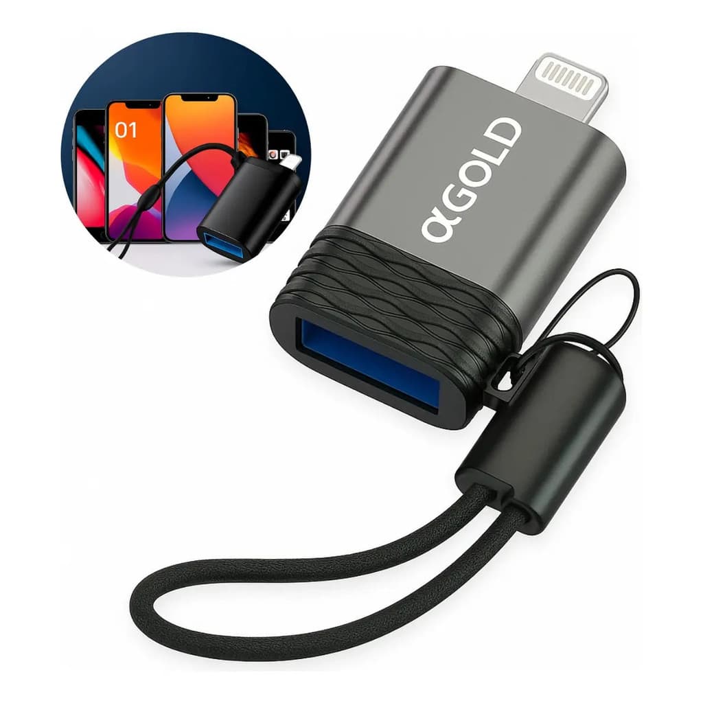 A'gold Cba-22 Adaptador Preto Usb A P/ Lightning Original