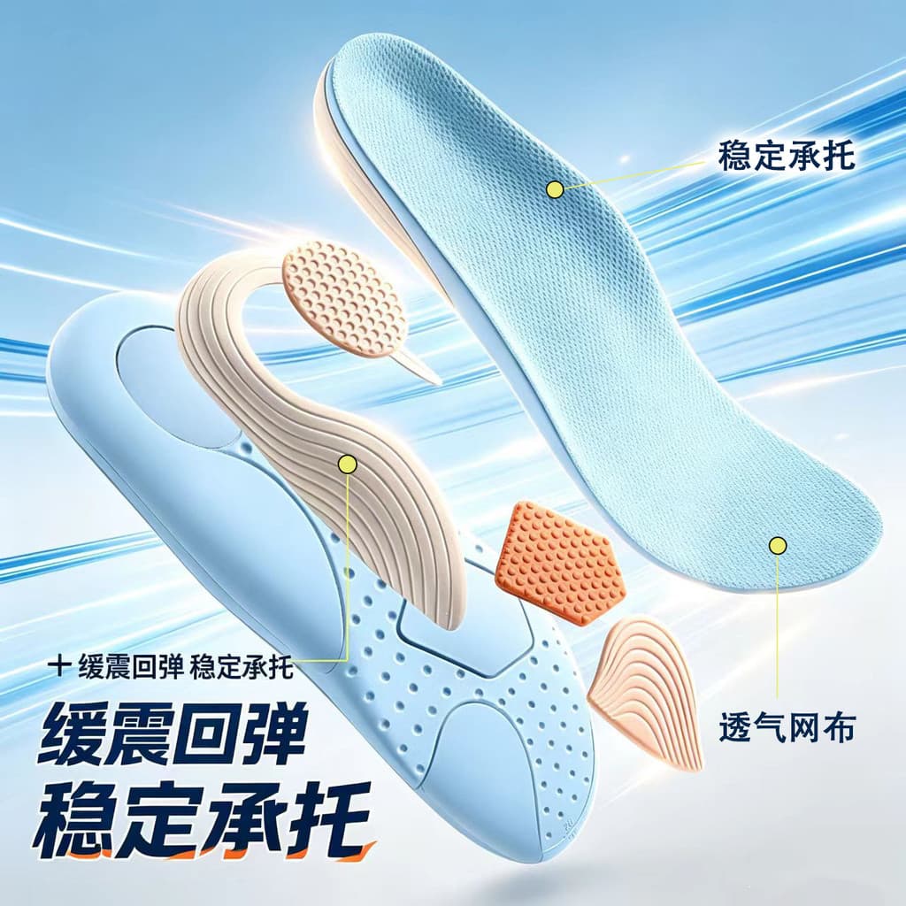 Palmilhas de suporte para arco plantar para homens e mulheres com pés planos, corrigem pernas em formato de X/O, desodor