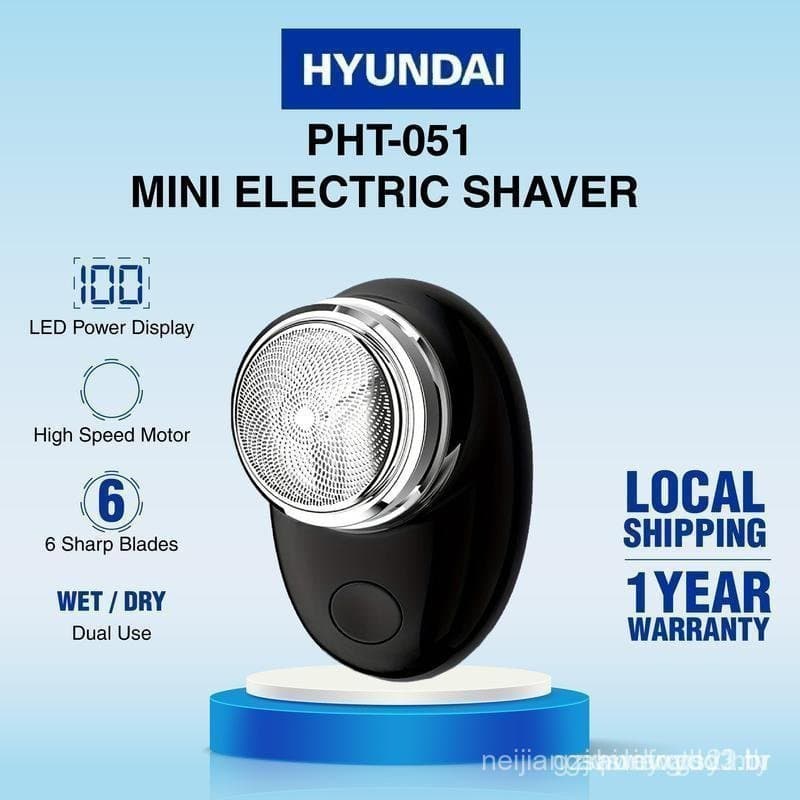 HYUNDAI PHT-051 Pequeno barbeador elétrico para depilação facial. Barbeador elétrico
