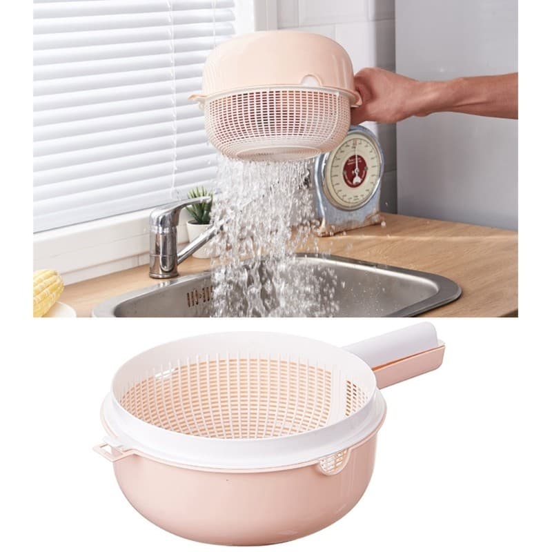 Nevʚ ɞ Cesta Coadora Camada Dupla Para Drenagem Frutas E