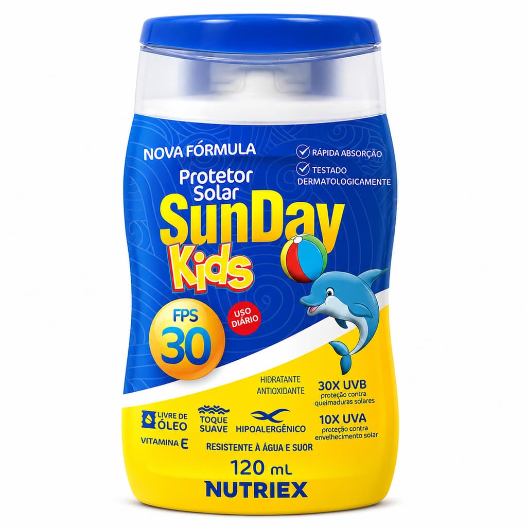 Protetor Solar Infantil SunDay Kids FPS30 120ml Nutriex