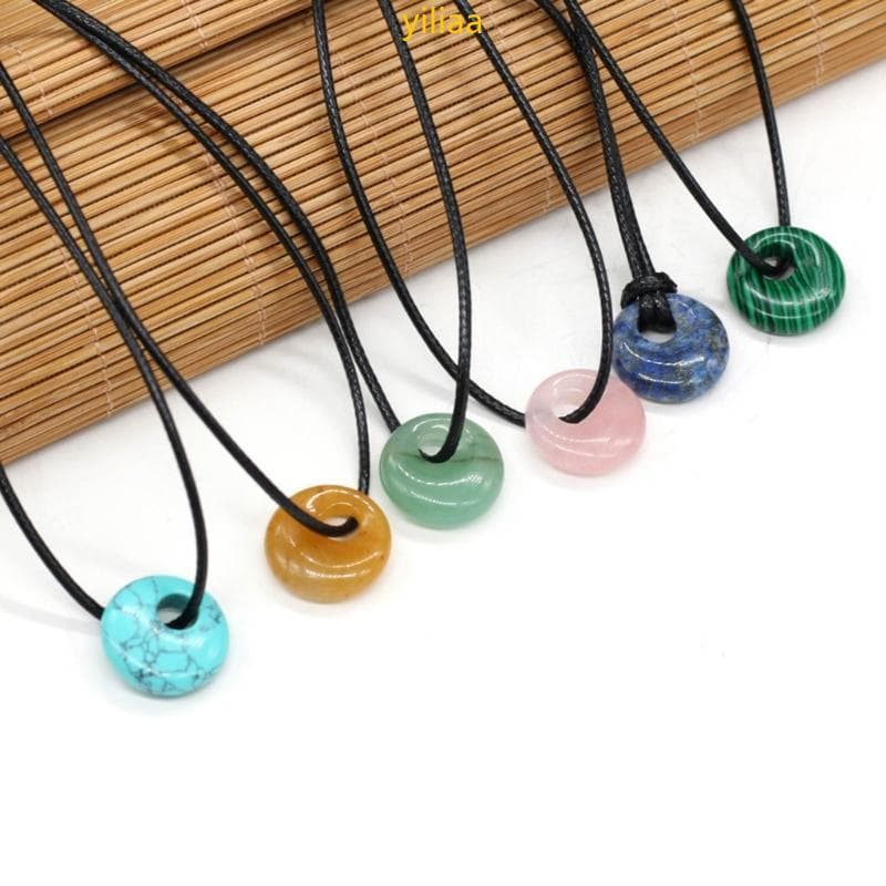 Colar Pingente Natural Para E Homens Joias 18 Mm