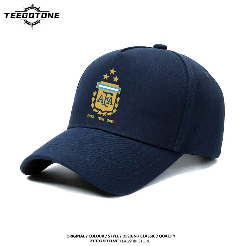 Em estoque Boné de beisebol para fãs do Time de Futebol Nacional da Argentina, Campeão da Copa do Mundo, Agudo, Messi, p