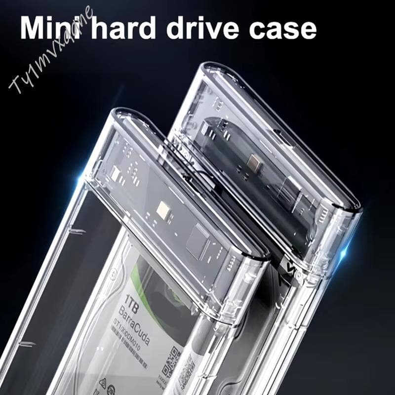2.5 Polegada HDD SSD Caso SATA Para USB 3.1 Tipo C 4TB Transparente Disco Rígido Externo Habitação Compatível UASP III P