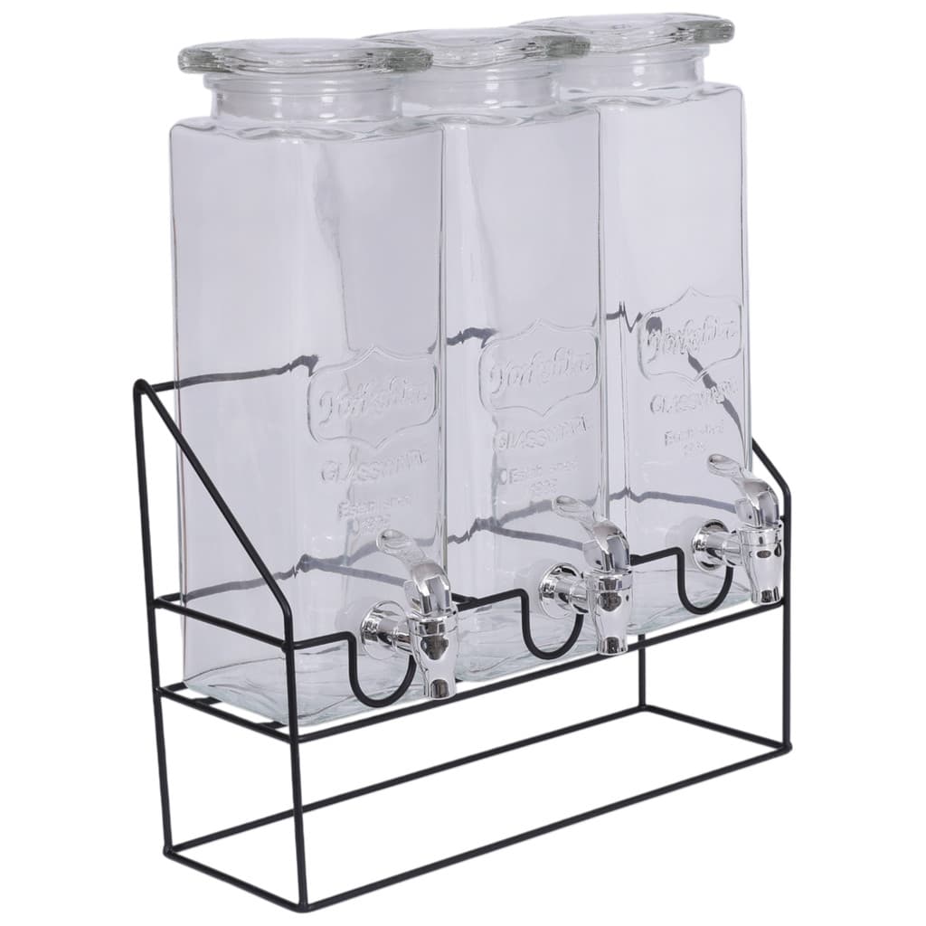Kit 3 Suqueiras Refresqueiras 2,2L Cada Com Suporte E Torneira