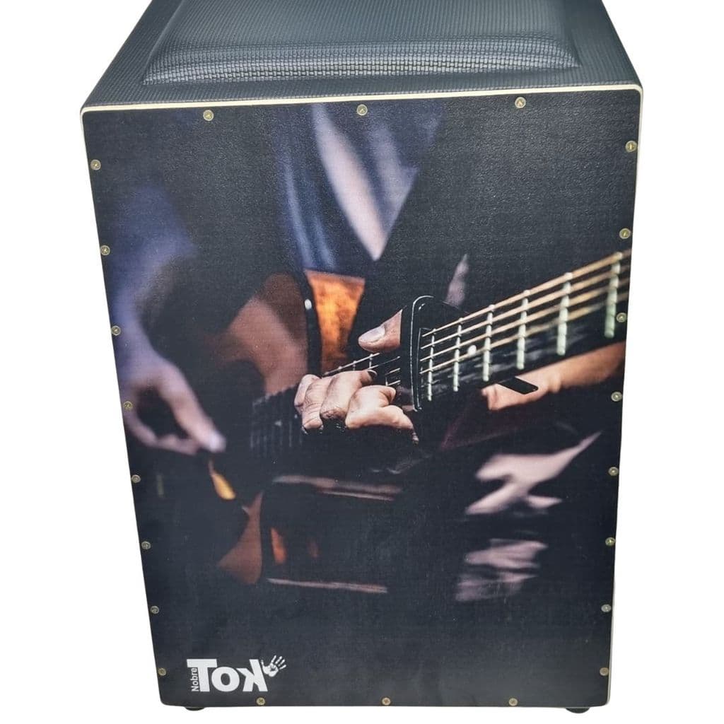 Cajón Elétrico Super Luxo Violão Com Bongô Embutido Tok 242