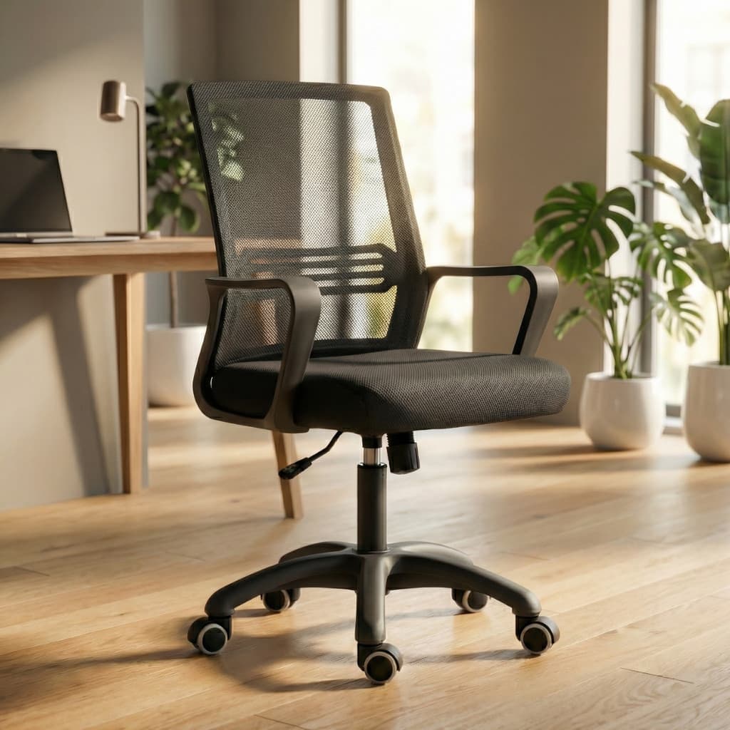 Cadeira de Escritório Astrella Vega Preto Ergonômica Confortável
