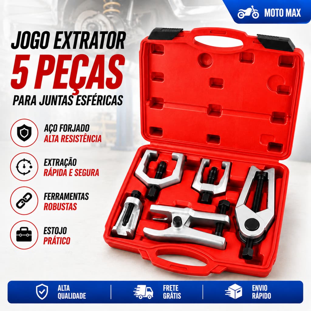 5 Peças Extrator De Braço Pitman Separador De Junta Esférica