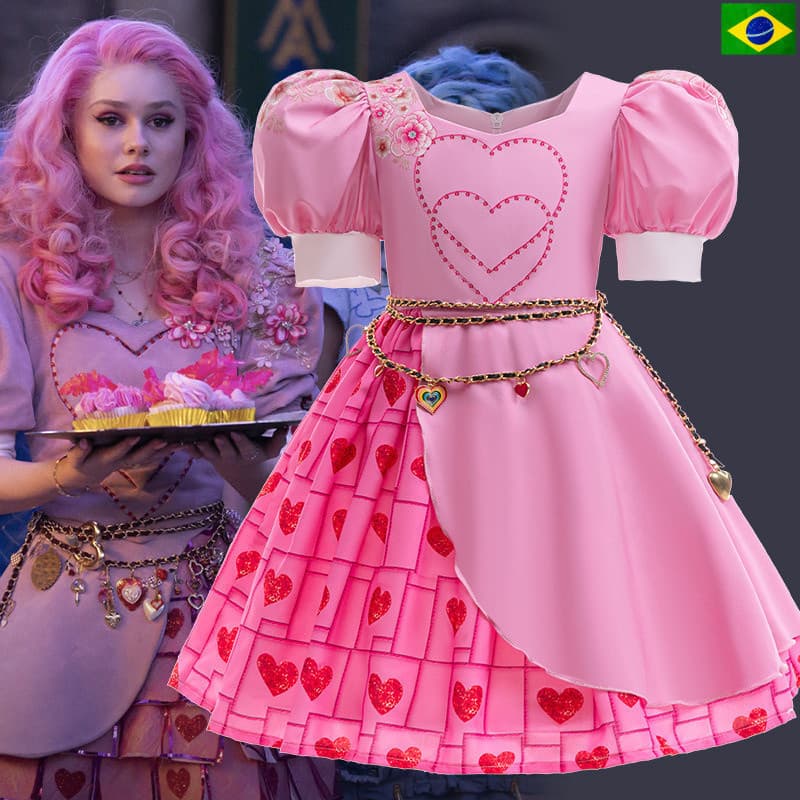 Fantasia de Cosplay da Rainha Vermelha de Descendants 4 para Crianças |     Apresentação da Festa das Princesas de Ha 12