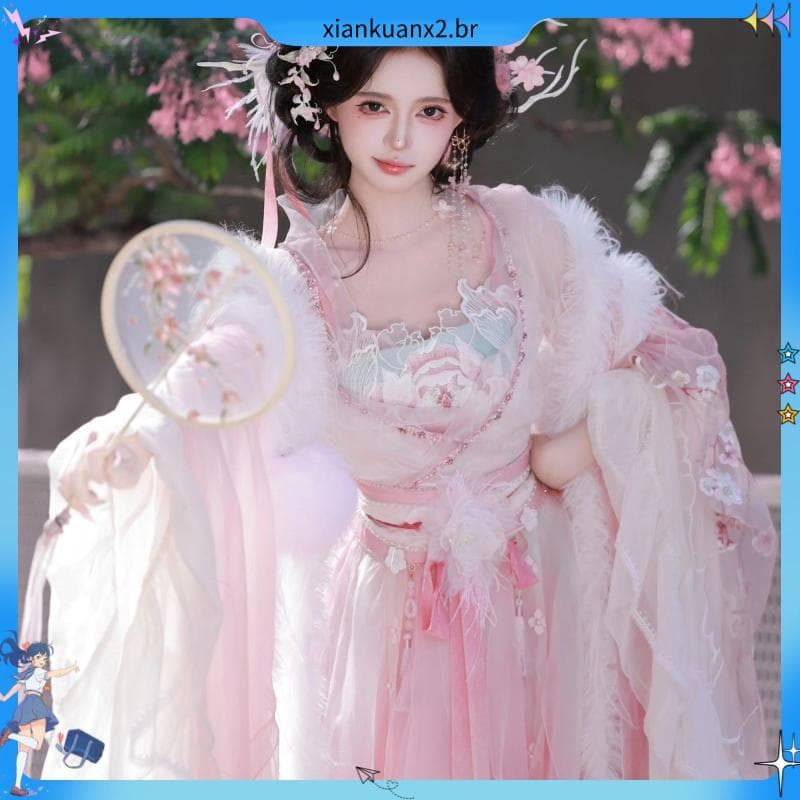 2026 Yunjian Yamazawa Original Taoyao novo estilo elementos chineses filme e televisão roupas pétala bordado Suspender s