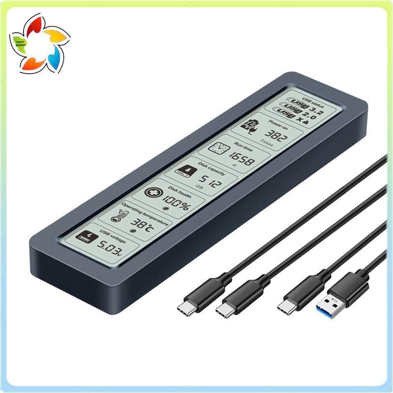 M . 2 SSD Caso NVME Gabinete 10Gbps Para USB 3.2 Gen 2 Tipo C Display Digital Inteligente Externo Caixa