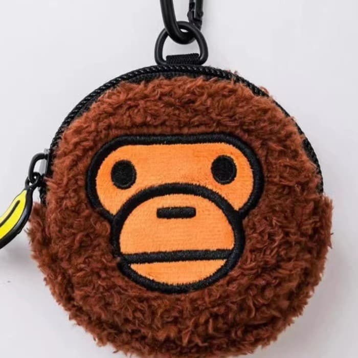 Venda quente revista apêndice bolsa de moedas de pelúcia Metal chaveiro saco pequeno pingente pingente acessórios acessó