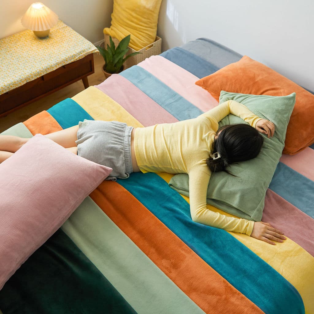 Zipu nórdico engrossado leite quente veludo folha de cama outono inverno cor sólida colcha folha 1.2/1.5/1.8m cama