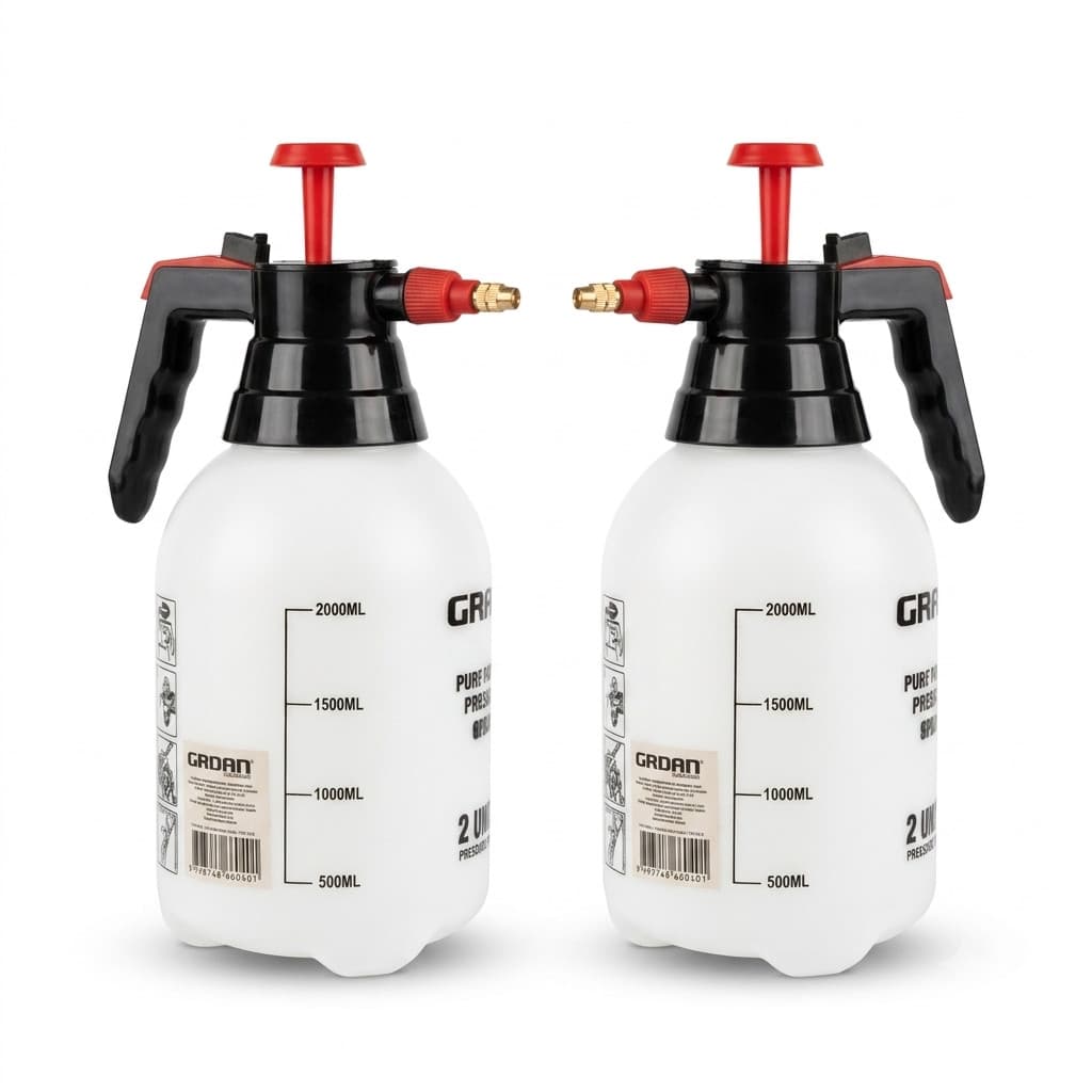 KIt 2 Pulverizador Manual Compressão 2L Snow Foam Borrifador Lava Rápido Multiuso
