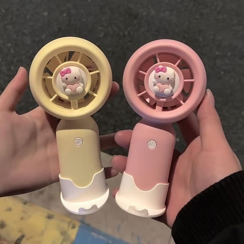 Fabricante novo gato bonito portátil Mini Macaron estudante ventilador portátil carregamento usb pequeno ventilador