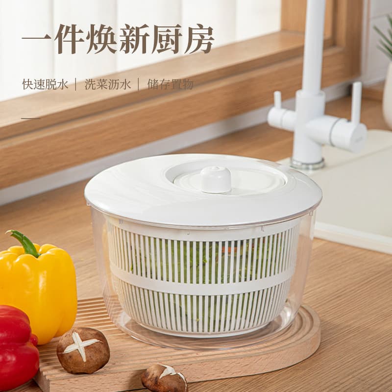 Cesto escorredor, centrífuga para salada, bacia para lavar vegetais, escorredor de água, desidratador manual de vegetais
