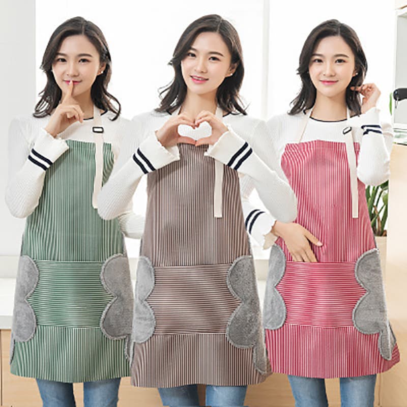 Avental de limpeza manual estilo japonês, à prova d'água, à prova de óleo, macacão de cozinha, moda doméstica, mulheres,