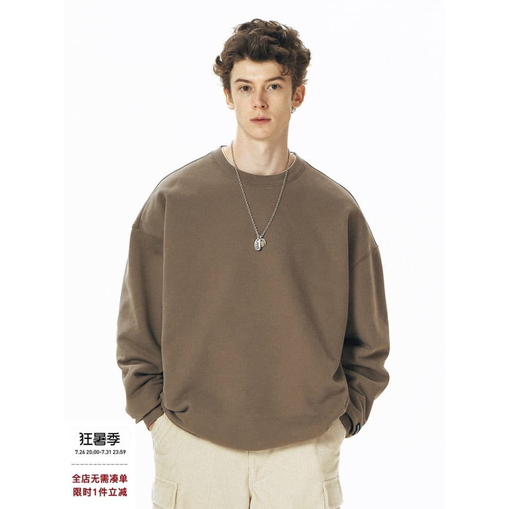 714street estilo americano pesado forro de lã moletom em torno do pescoço masculino outono inverno Street wear casal usa