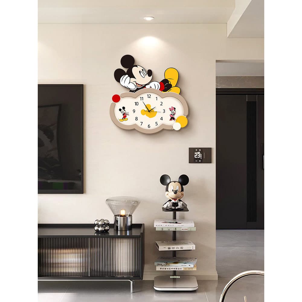 Mickey relógio de parede sala estar TV fundo relógio de parede 2026 novo estilo restaurante High-End relógio de parede m