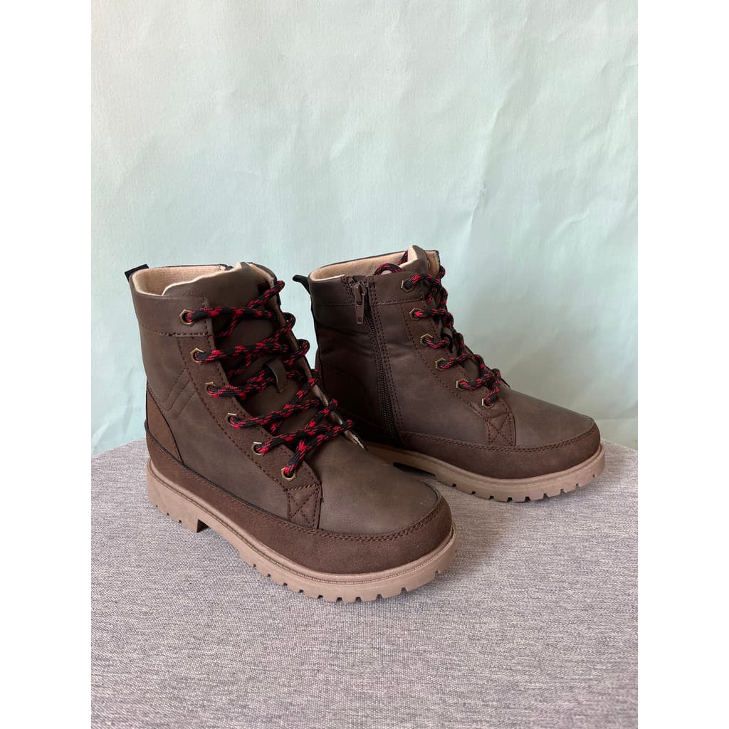 Sapatos infantis de 1 ano a 8 anos, crianças médias, comprimento interno, 16CM, cano médio, botas de couro pequenas, sol