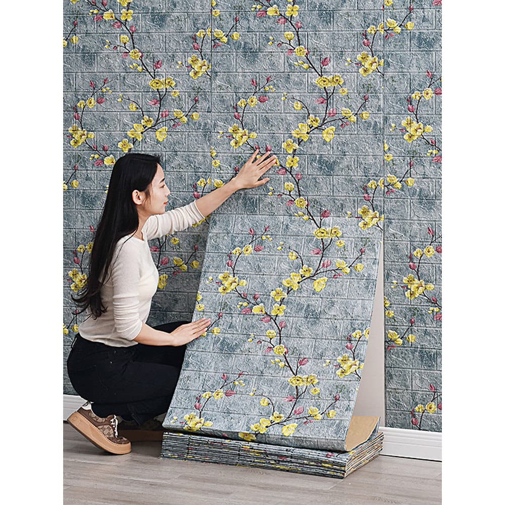Papel de parede autoadesivo doméstico 3d tridimensional adesivos de parede cimento decoração de parede quarto quente à p