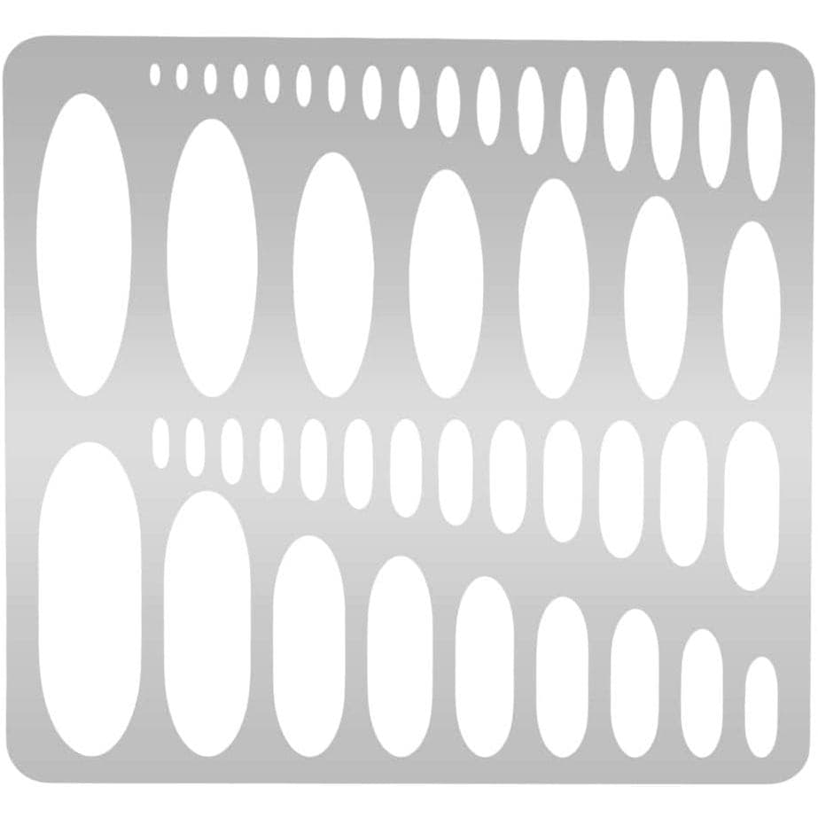 PH PandaHall Molde de Aço Inoxidável 304, Estêncil de Metal em Forma de Elipse, Molde Geométrico para Diário, Ferramenta