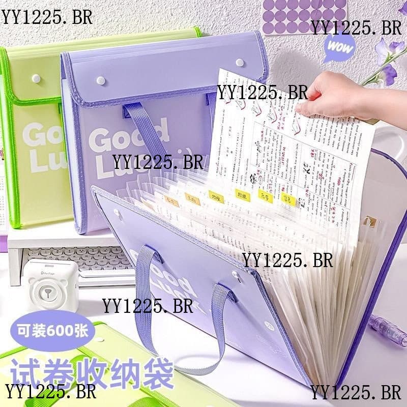 Bolsa de Acordeão Classe 3-2 Bolsa de Armazenamento de Papel de Exame Bolsa de Armazenamento de Documentos de Exame de A