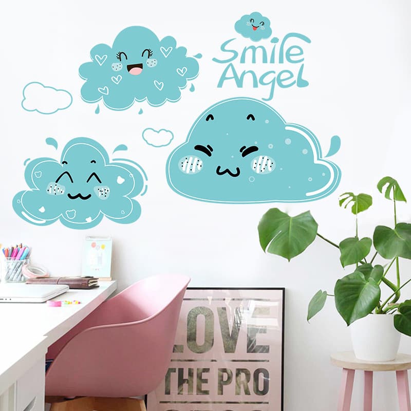 Bonito Baiyun adesivos de parede quarto decoração adesivos pequeno padrão auto-adesivo quente parede armário adesivos