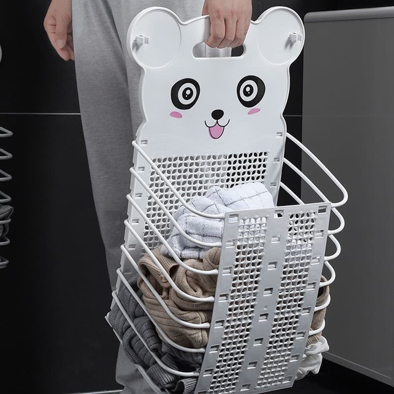 Cesta de roupas sujas doméstica dobrável brinquedo cesta de armazenamento de roupas fixado na parede cesta de lavanderia