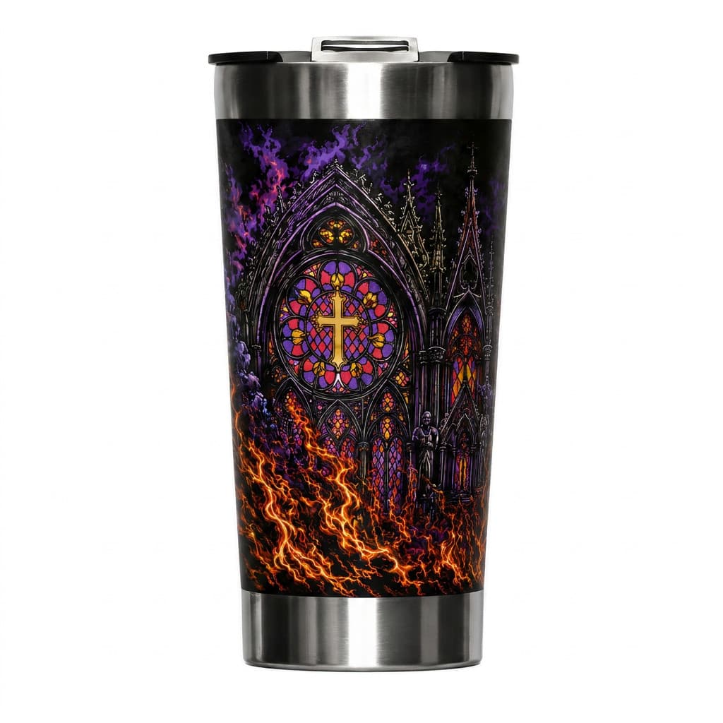 Copo Térmico 473ml Inox com Tampa - Rock Roxo