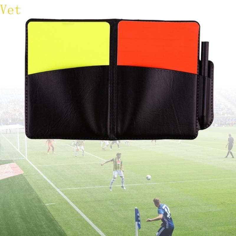 Conjunto De Cartões De Penalidade Para Árbitro Esportivo Veterinário De Jogo De Futebol