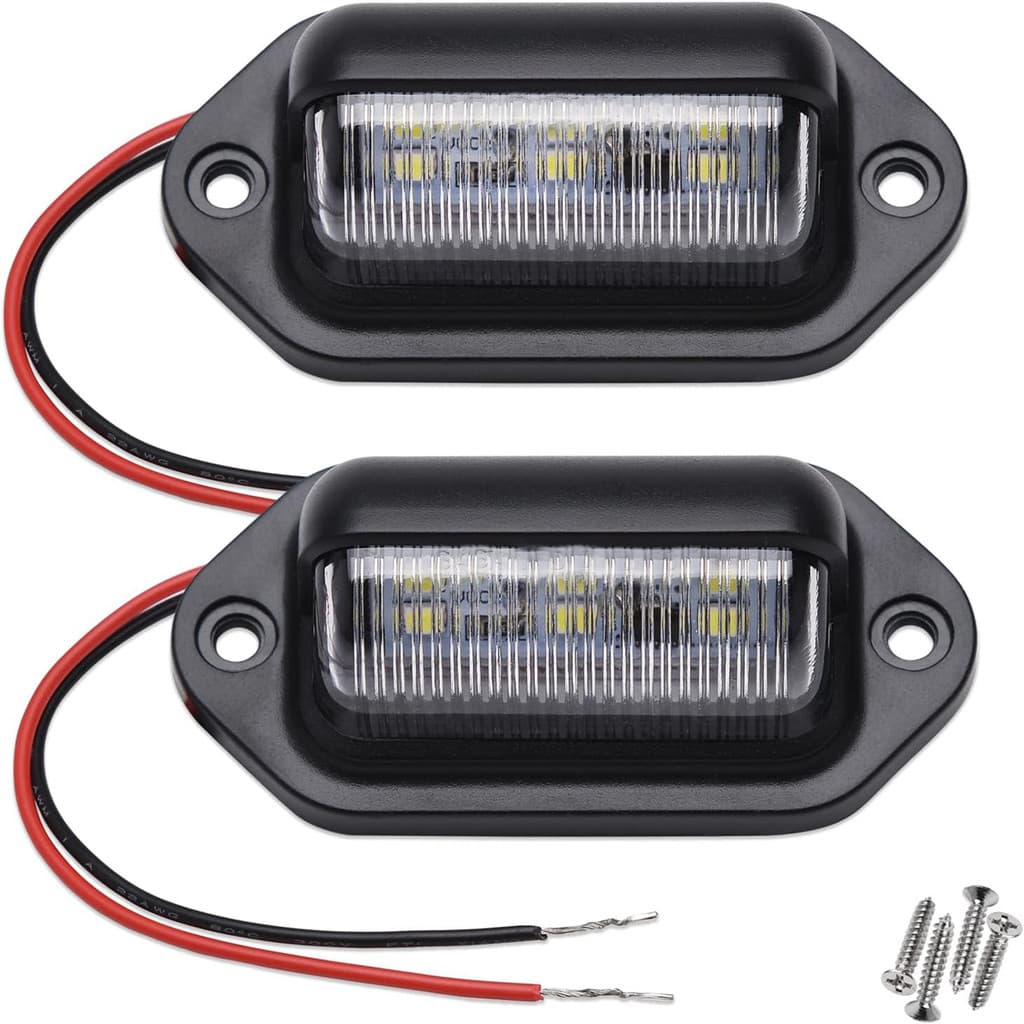 2/4 Pcs LED Luz De Matrícula De Carro 12V Lâmpada De Sinalização Universal À Prova D'água Luzes De Placa Para Caminhão R