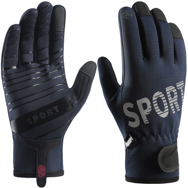 Luvas de Ciclismo Masculinas de Inverno, Forradas em Fleece, Quentes, para Esportes ao Ar Livre, Condução, à Prova de Ve