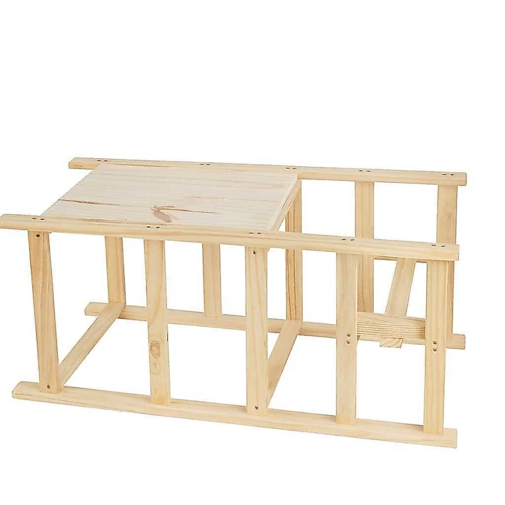 Torre Montessoriana Aprendizagem Criança Madeira Pinus Escada Banquinho Infantil Suporta 50kg
