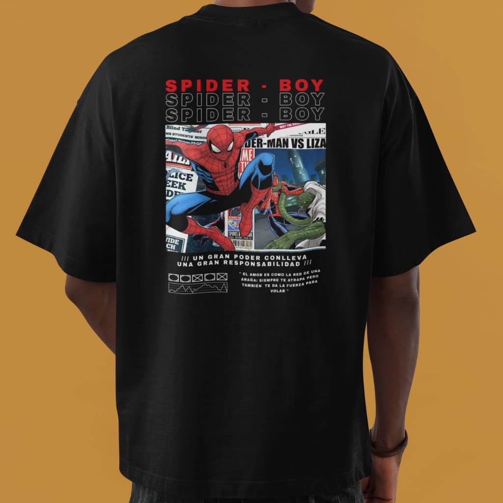 Camiseta Spider Boy Homem Aranha Herói Blusa 100% Algodão Confortável Estampada