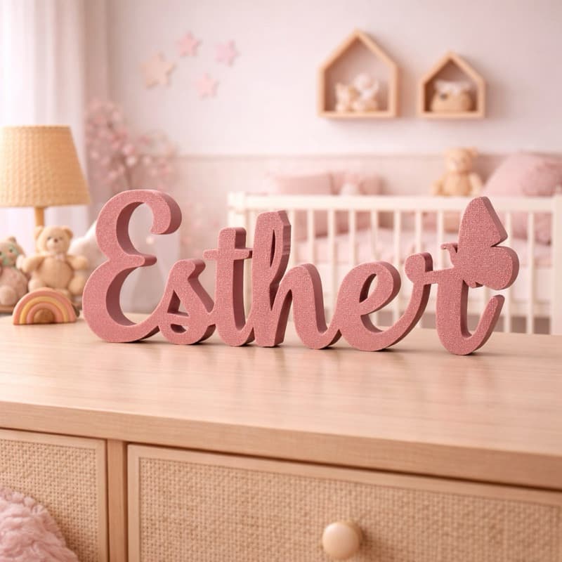 Nome Personalizado Decorativo Infantil para Quarto Bebê Mesa Estante Porta Maternidade Presente
