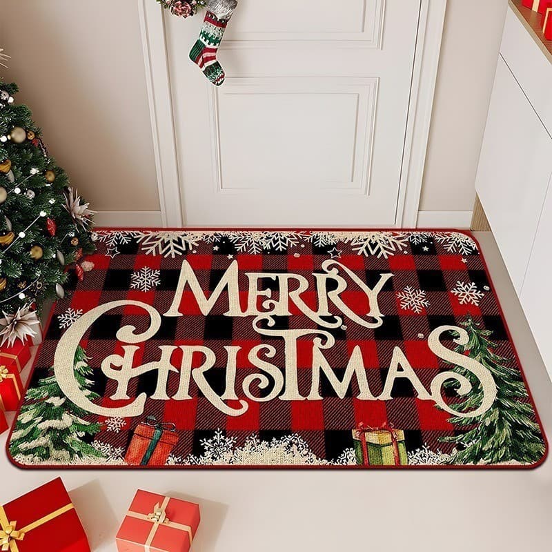 [Novo produto] Tapete de entrada para férias de Natal Tapete de entrada resistente à sujeira e fácil cuidado Tapete de b