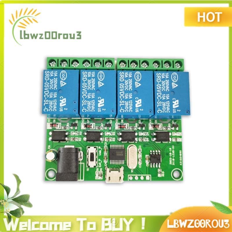 LCUS-4 Módulo De Relé USB De 4 Canais Interruptor De Controle Inteligente 5V