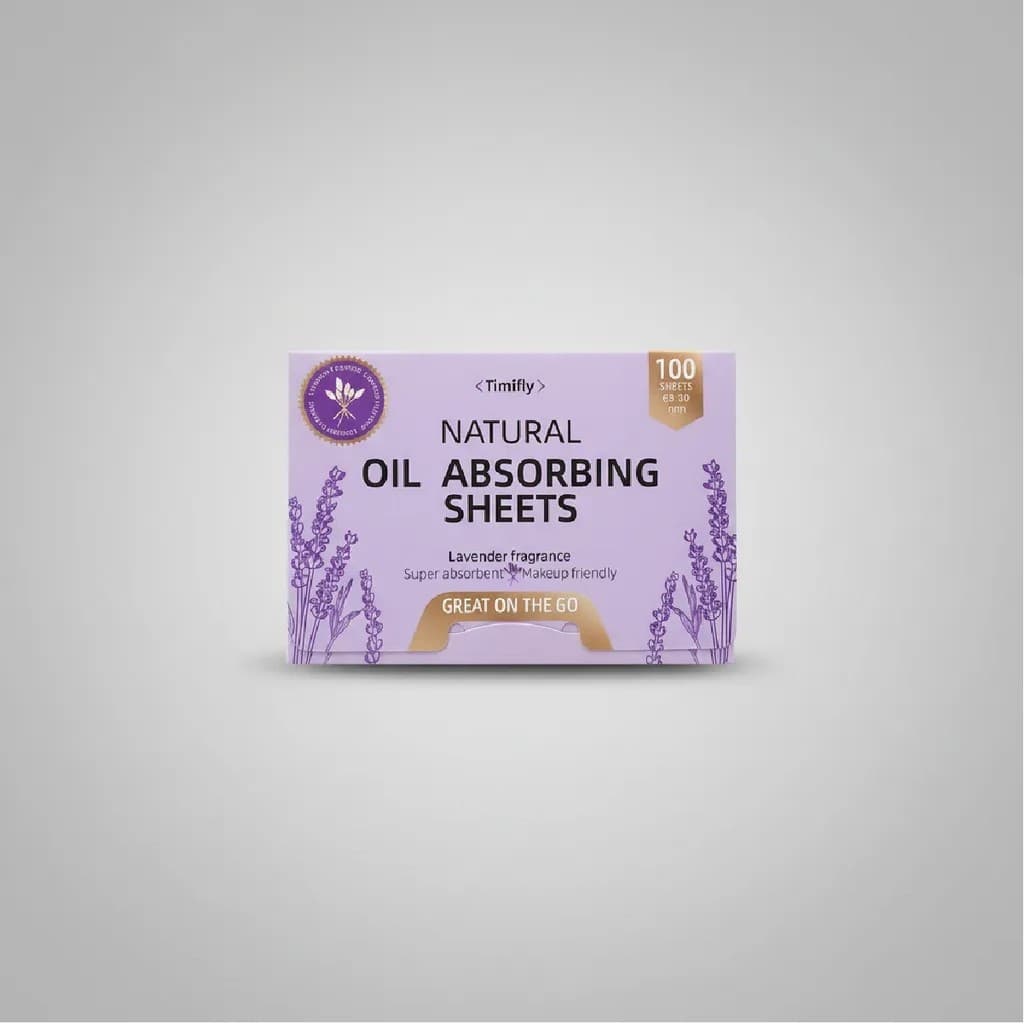 Lenço Facial Absorvente Oleosidade Antibrilho Lavanda 100 Folhas Sem Remover Maquiagem