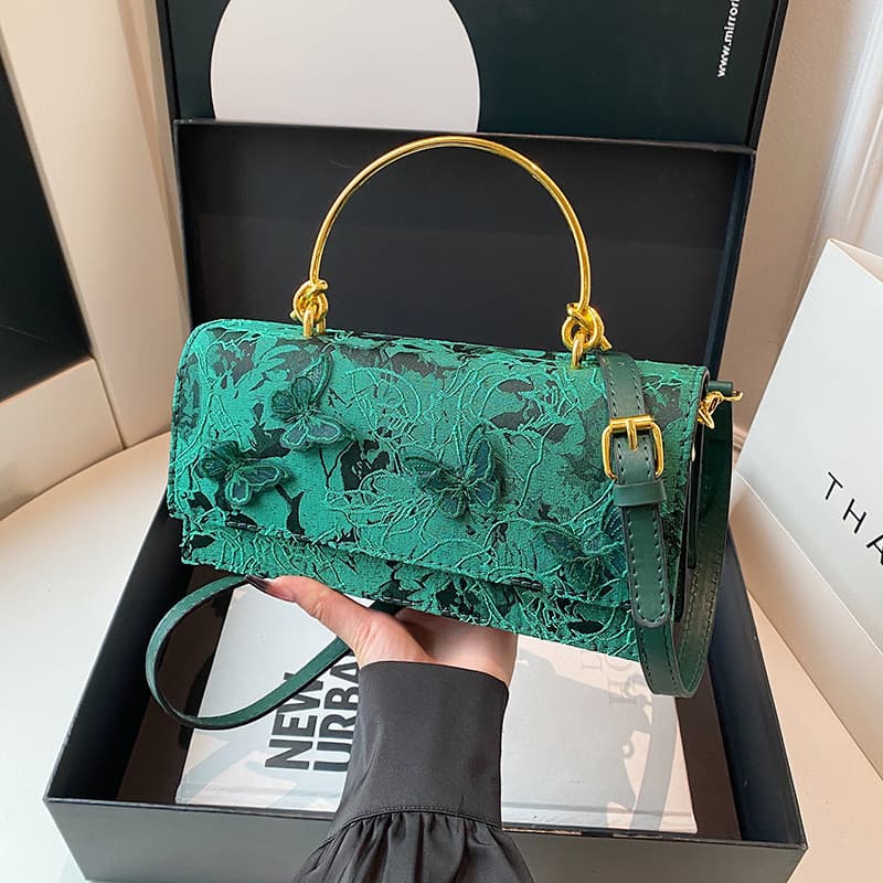 Sacos sacos 2026 novo estilo Mori doce menina moda renda borboleta moda um ombro corrente pequena bolsa quadrada na moda